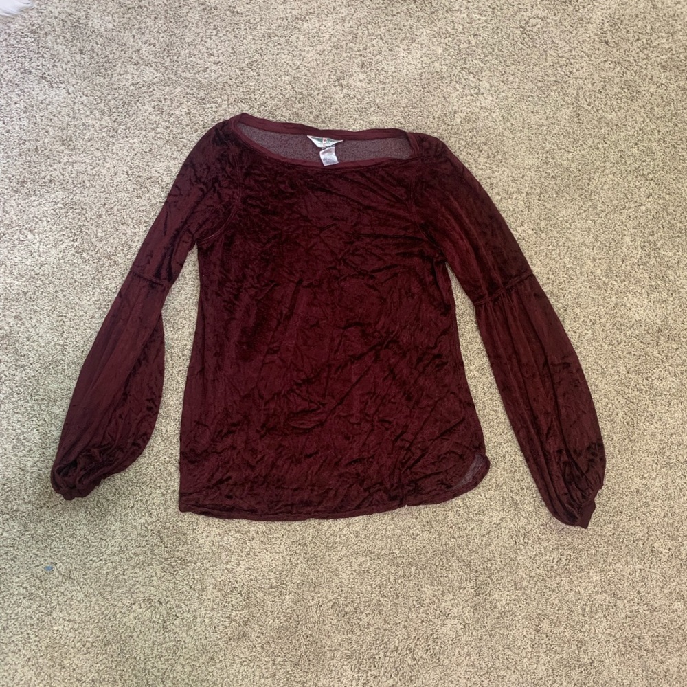 Hard Tail crushed velvet blouse